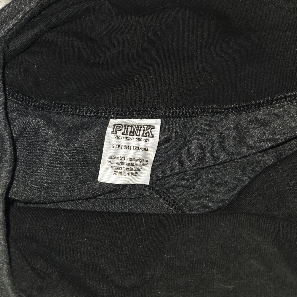 PINK Victoria's Secret Black and Gray Long Sleeve - Picture 4 of 6